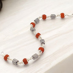 Silver Divine Dhara Rudraksha Bracelet