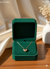 Opulent heart charm silver chain pendant