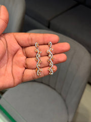 Tangerine twist silver earrings