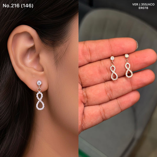 Infinity luxe silver earrings