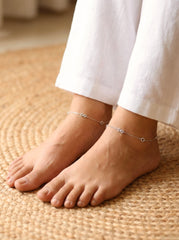 Infinity Royal silver Payal for women