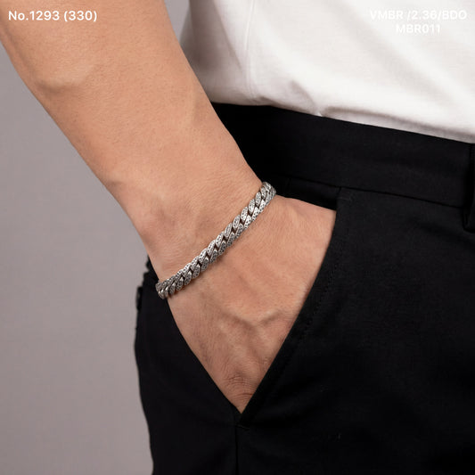 Phantom link silver bracelet for men