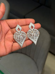 Nritya spark silver earrings