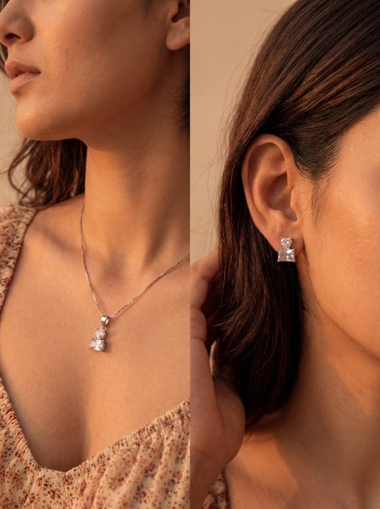 Elowen Silver Pendant set for women