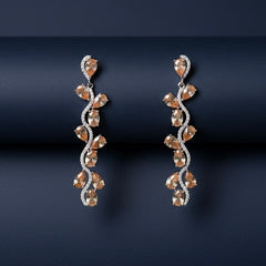 Tangerine twist silver earrings