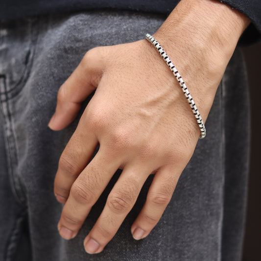 Lunar Edge Silver Bracelet