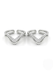 Dazzle curve silver Toering for women