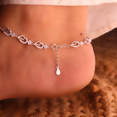 Lunabloom silver payal for women